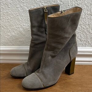 Kate Spade Gray Ankle Boots
